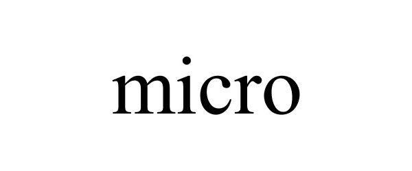 Trademark Logo MICRO