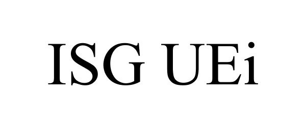 Trademark Logo ISG UEI