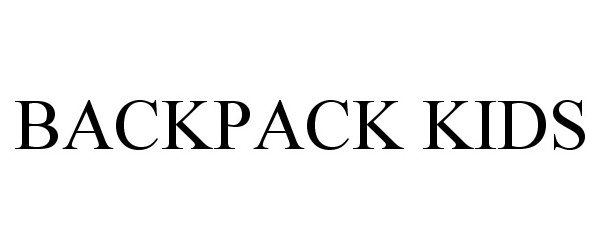 Trademark Logo BACKPACK KIDS