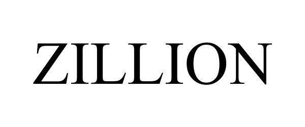 Trademark Logo ZILLION
