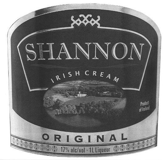  SHANNON IRISH CREAM PRODUCT OF IRELAND ORIGINAL 17% ALC/VOL 1L LIQUEUR SS