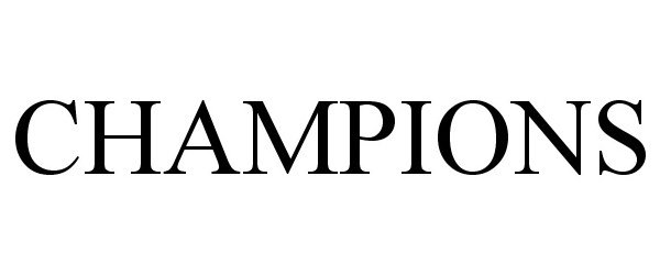 Trademark Logo CHAMPIONS