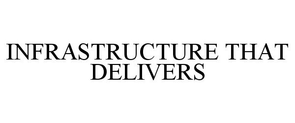  INFRASTRUCTURE THAT DELIVERS