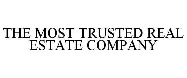 Trademark Logo THE MOST TRUSTED REAL ESTATE COMPANY