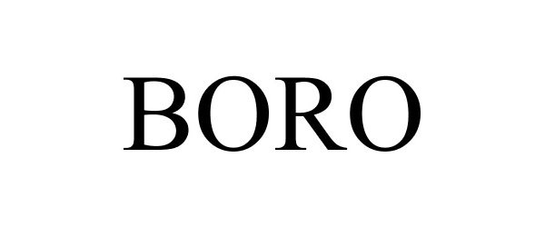 Trademark Logo BORO