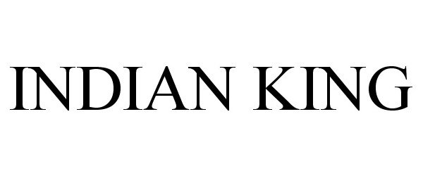 Trademark Logo INDIAN KING