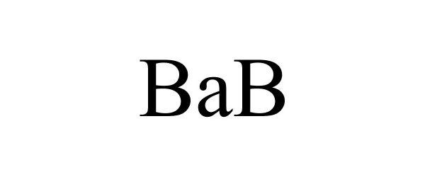 Trademark Logo BAB