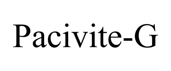 Trademark Logo PACIVITE-G