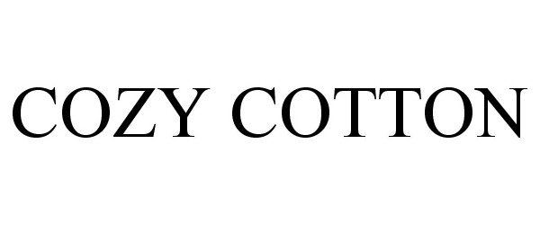 Trademark Logo COZY COTTON