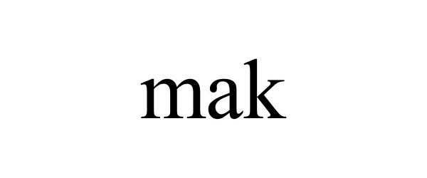 Trademark Logo MAK