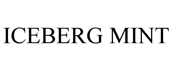 Trademark Logo ICEBERG MINT