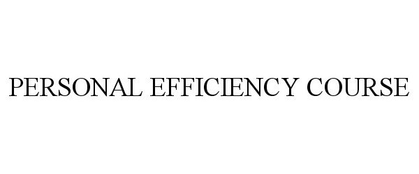  PERSONAL EFFICIENCY COURSE