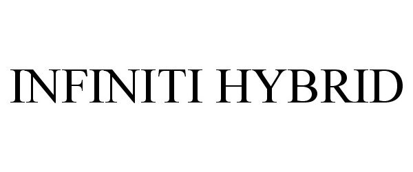 Trademark Logo INFINITI HYBRID