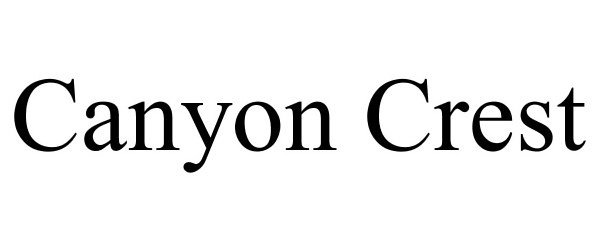 Trademark Logo CANYON CREST