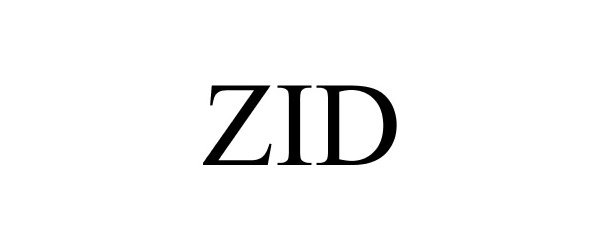 Trademark Logo ZID