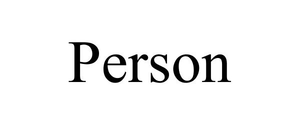 Trademark Logo PERSON