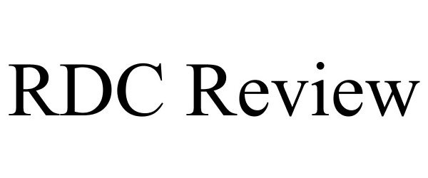 Trademark Logo RDC REVIEW