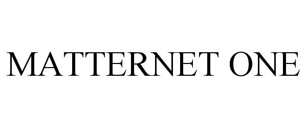 Trademark Logo MATTERNET ONE