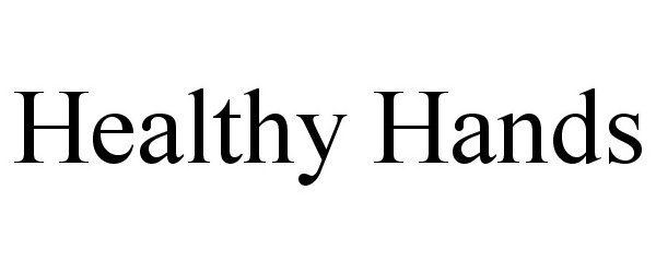 Trademark Logo HEALTHY HANDS