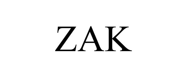 Trademark Logo ZAK