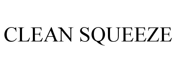 Trademark Logo CLEAN SQUEEZE