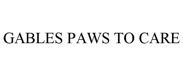  GABLES PAWS TO CARE