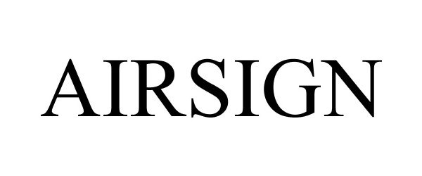 Trademark Logo AIRSIGN