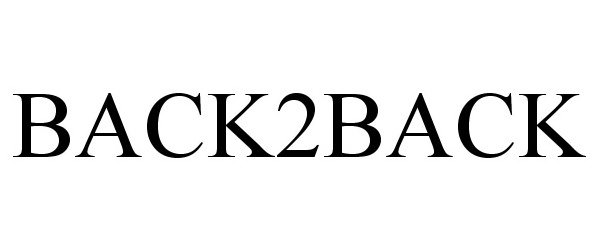 Trademark Logo BACK2BACK