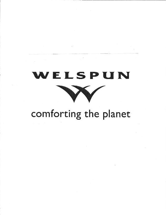 Trademark Logo WELSPUN W COMFORTING THE PLANET