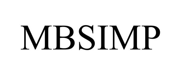 Trademark Logo MBSIMP