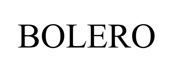 Trademark Logo BOLERO