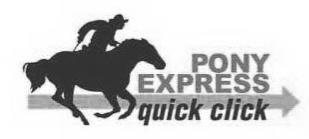 Trademark Logo PONY EXPRESS QUICK CLICK