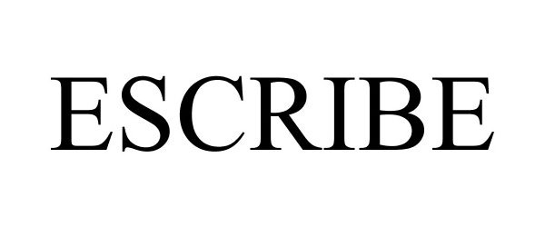 Trademark Logo ESCRIBE