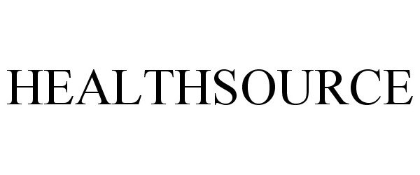 Trademark Logo HEALTHSOURCE