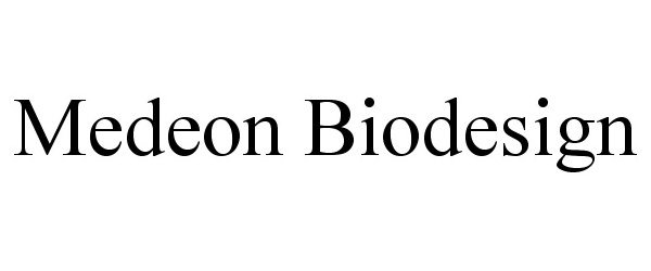 Trademark Logo MEDEON BIODESIGN