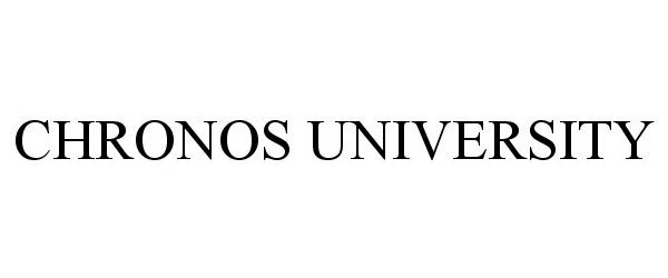 Trademark Logo CHRONOS UNIVERSITY