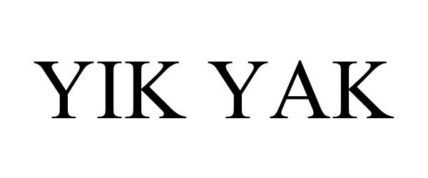 Trademark Logo YIK YAK