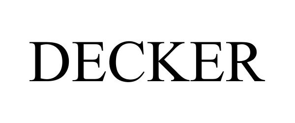 Trademark Logo DECKER