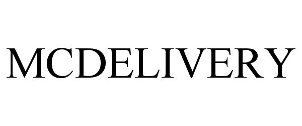 Trademark Logo MCDELIVERY