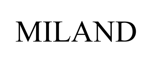 Trademark Logo MILAND