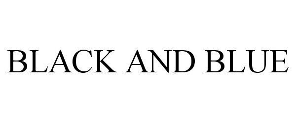 Trademark Logo BLACK AND BLUE