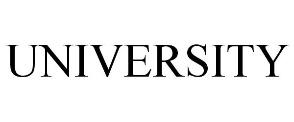 Trademark Logo UNIVERSITY