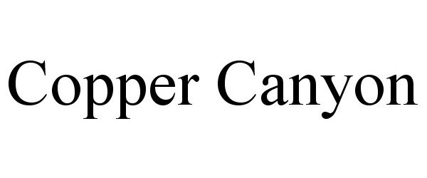 Trademark Logo COPPER CANYON