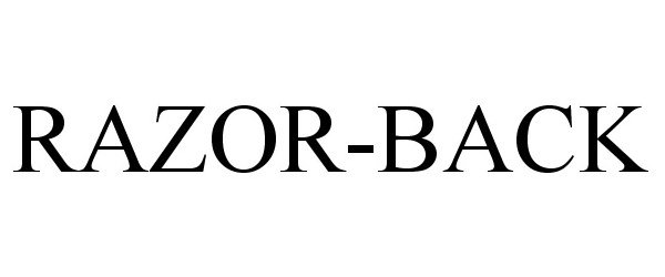 Trademark Logo RAZOR-BACK