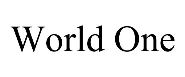 Trademark Logo WORLD ONE