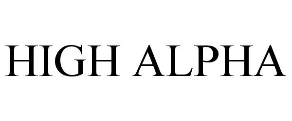 Trademark Logo HIGH ALPHA