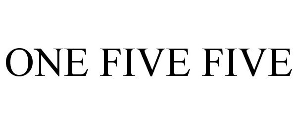  ONE FIVE FIVE