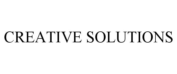 Trademark Logo CREATIVE SOLUTIONS