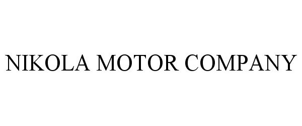 Trademark Logo NIKOLA MOTOR COMPANY