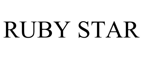Trademark Logo RUBY STAR